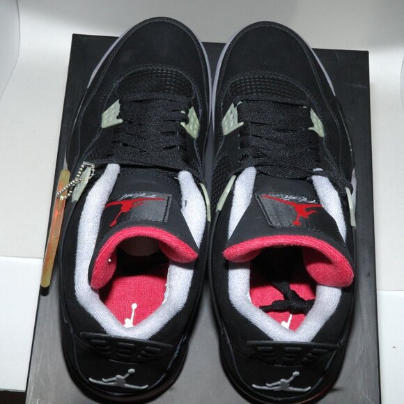 Nike Air Jordan 4 Retro 2012 Bred 308497-089 Black Cement Grey Fire Red US 11.5 - Picture 8 of 12